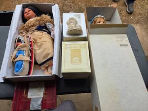 2- Vintage Dolls 1- Porcelain Figurine (New In Package)