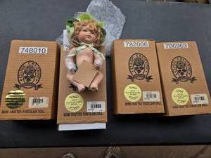 4- Classic Creations Porcelain Dolls (New In Package)