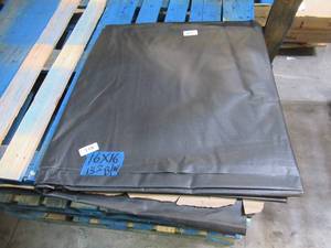 NEW Vinyl Tarp - 16 x 16 Black  White Vinyl tarp - 13 oz. Midweight Duty