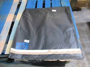 NEW Vinyl Tarp Remnant - 8 x 16 Black  White Vinyl tarp - 13 oz. Midweight Duty