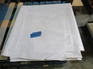NEW Vinyl Tarp Remnant - 10 x 30 White  White Vinyl tarp - 15 oz. Midweight Duty
