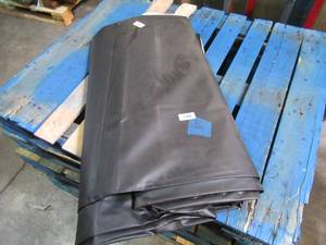 NEW Vinyl Tarp Remnant - 10 x 50 Black  White Vinyl tarp - 13 oz. Midweight Duty