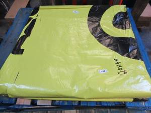 20 x 40 9 oz. Black Vinyl Tarp w Advertisement  Reused Billboard  9 mil Lightweight Duty - A Grade