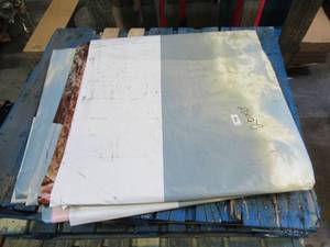 20 x 20 9 oz. Black Vinyl Tarp w Advertisement  Reused Billboard  9 mil Lightweight Duty - A Grade