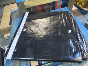 20 x 44 15 oz. White Vinyl Tarp w Advertisement  Reused Billboard  15 mil Heavyweight Duty - A Grade