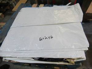 20 x 42 9 oz. Black Vinyl Tarp w Advertisement  Reused Billboard  9 mil Lightweight Duty - A Grade