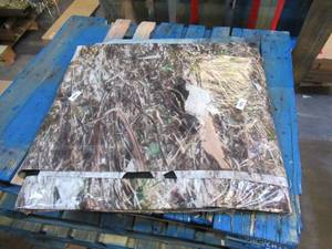 26 x 28 9 oz. Black Vinyl Tarp w Advertisement  Reused Billboard  9 mil Lightweight Duty - A Grade