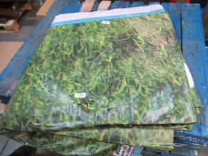 18 x 40 9 oz. Black Vinyl Tarp w Advertisement  Reused Billboard  9 mil Lightweight Duty - A Grade