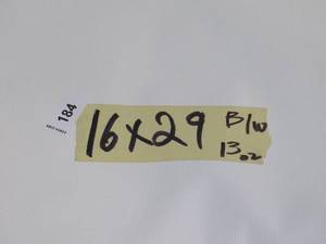 NEW Vinyl Tarp Remnant - 16 x 29 Black  White Vinyl tarp - 13 oz. Midweight Duty