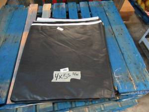NEW Vinyl Tarp Remnant - 4 x 55 Black  White Vinyl tarp - 7 oz. Lightweight Duty