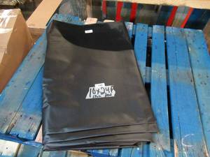 NEW Vinyl Tarp Remnant - 10 x 24 Black  White Vinyl tarp - 13 oz. Midweight Duty