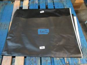 NEW Vinyl Tarp Remnant - 8 x 10 Black  White Vinyl tarp - 13 oz. Midweight Duty