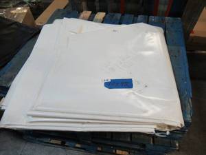 NEW Vinyl Tarp Remnant - 10 x 42 White  White Vinyl tarp - 20 oz. Heavyweight Duty - HOLE