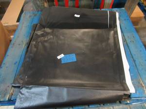 NEW Vinyl Tarp Remnant - 8 x 60 Black  White Vinyl tarp - 9 oz. Lightweight Duty