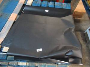 NEW Vinyl Tarp Remnant - 4 x 10 Black  White Vinyl tarp - 13 oz. Midweight Duty