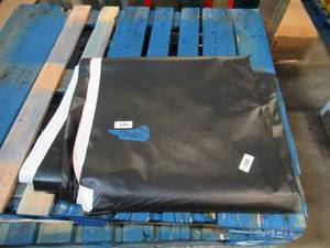 NEW Vinyl Tarp Remnant - 7 x 50 Black  White Vinyl tarp - 9 oz. Lightweight Duty