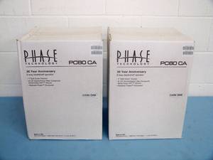 (Pair) Phase Technology PA60 CA 2-Way Bookshelf Speakers - Dark Oak - NEW IN BOX