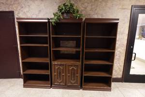 Dark Wood Adjustable Book Shelves