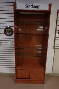 Lighted BookDisplay Shelf with Glass Shelves