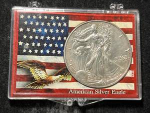 1997 AMERICAN SILVER EAGLE 1 TROY OZ .999 FINE SILVER IN CASE