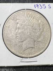 1935-S US PEACE SILVER DOLLAR