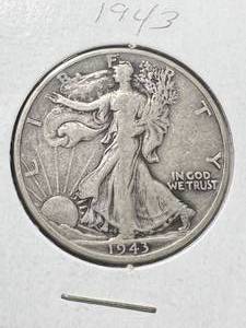 1943 US WALKING LIBERTY HALF DOLLAR