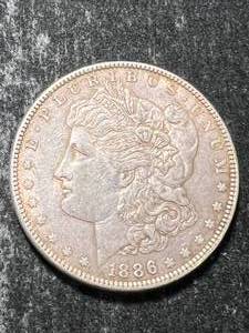 1886 US MORGAN SILVER DOLLAR