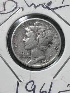 1945 US MERCURY DIME