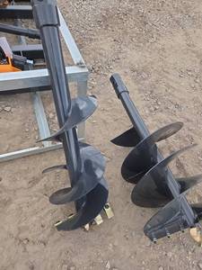 Skid Mount Auger Drive &amp Augers - 12 &amp 18