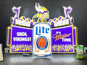 Miller Lite Vikings LED, with Viking ship