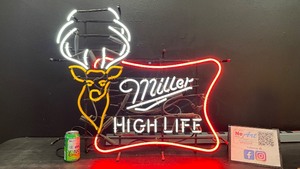 Miller High Life buck head  deer neon sign