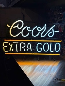 Coors Extra Gold neon sign