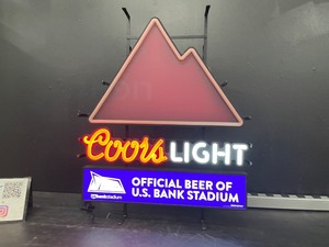 Coors color changing LED sign, Official Beer of US Bank Stadium,