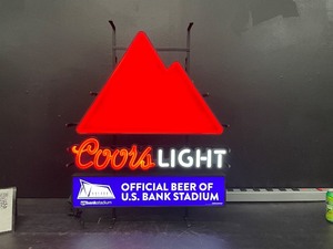 Coors color changing LED sign, Official Beer of US Bank Stadium,