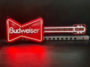 Bud guitar neon sign