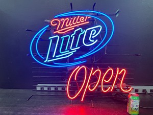 Miller Lite Open neon sign