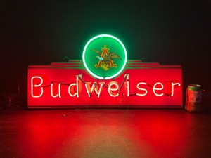Bud  Budweiser mini marquee neon sign