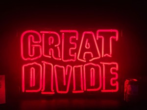 Great Divide neon sign