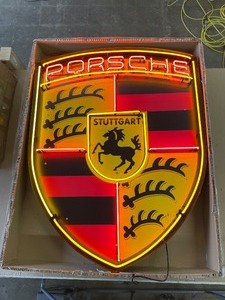 Porsche logo, NIB neon sign
