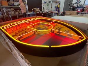 Porsche logo, NIB neon sign