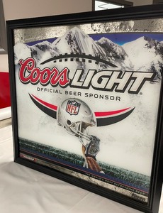 Coors Light, Official Beer Sponsor of the NFL, mirror, NOS