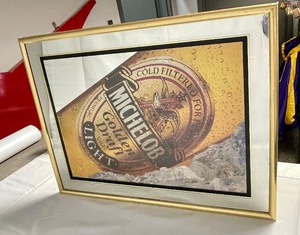 Michelob Golden Draft mirror, NOS