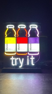 Vitamin Water, Try It - neon sign