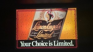 Leinenkugels Limited, back lit fluorescent  light up sign