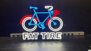 New Belgium Fat Tire LED bike sign, NIB