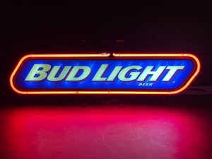 Bud Light with neon border
