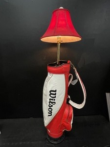 Wilson golf bag lamp, NOT a table lamp, made from an actual golf bag
