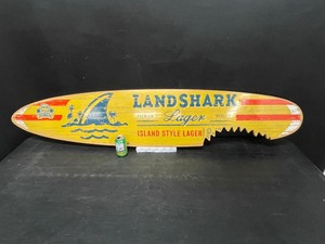 Landshark Lager surf board display