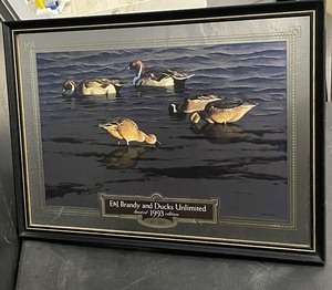 E&J Brandy and Ducks Unlimited 1993 Limited Edition mirror, numbered, NOS