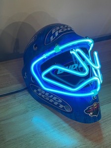 MN Wild, Bud Light neon goalie helmet